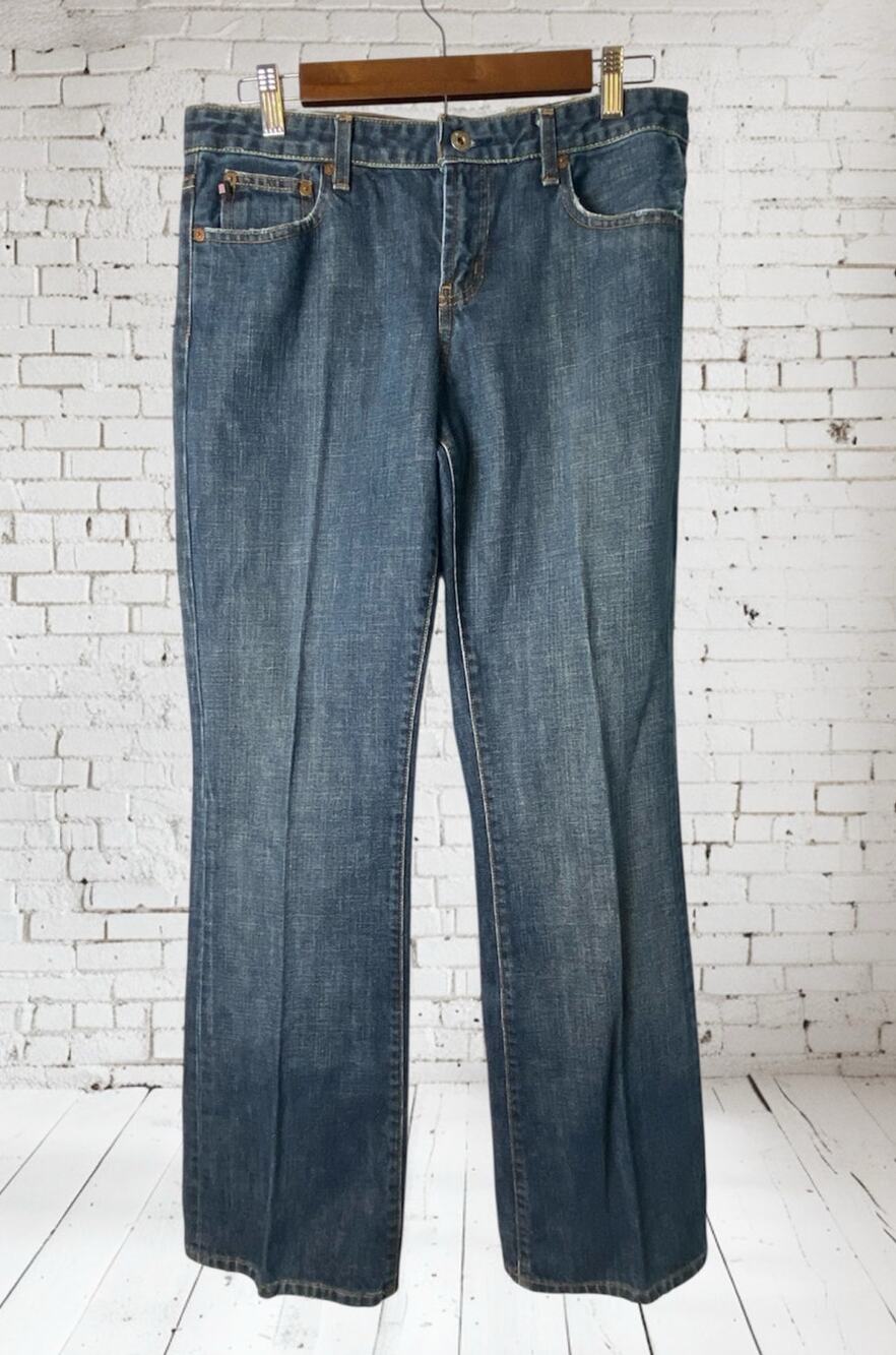 Polo Ralph Lauren Blue Kelly Medium Wash Straight Leg Denim Jeans Size 8